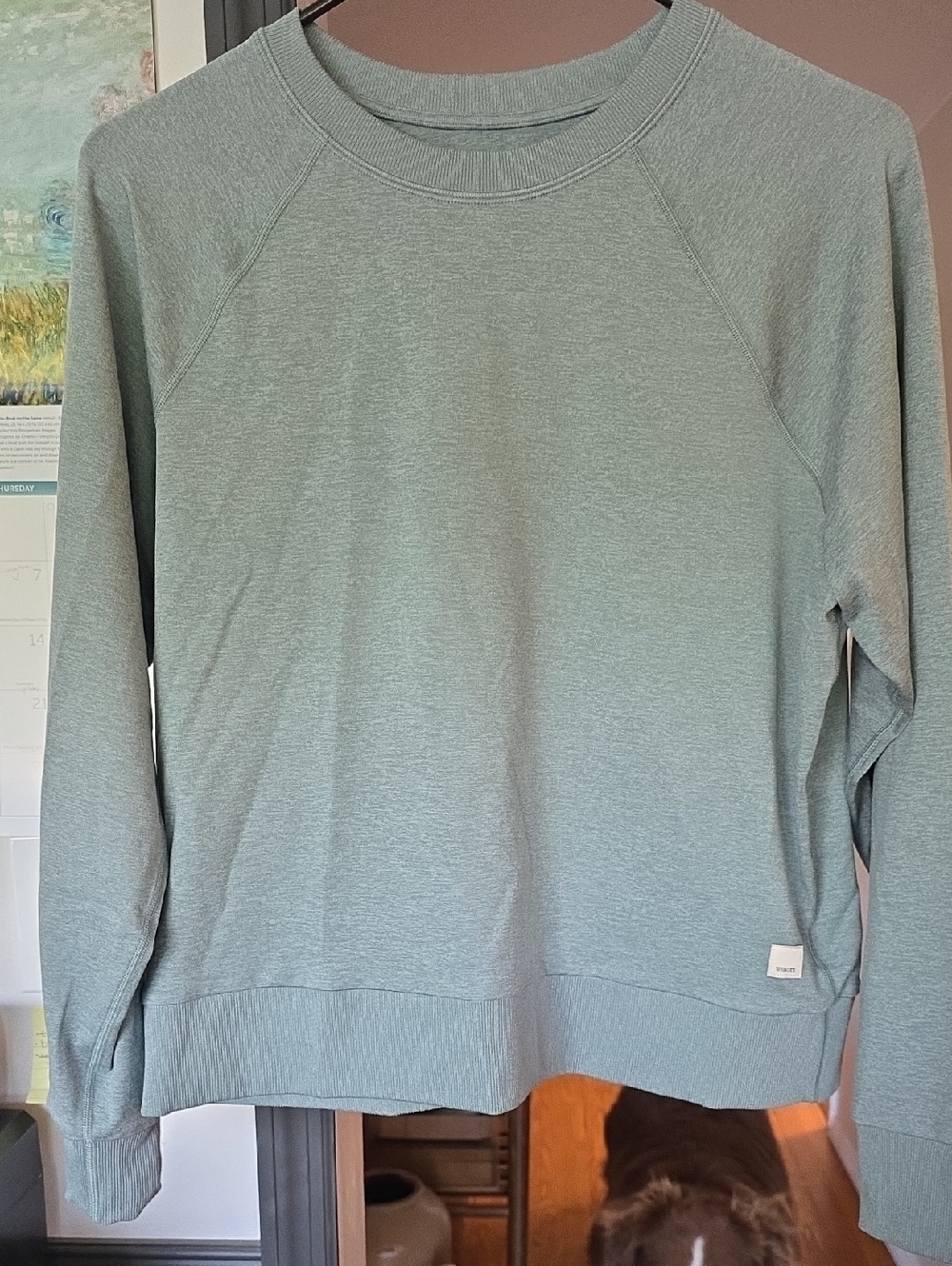 Vuori Women's Crewneck Sweater in Sage Green